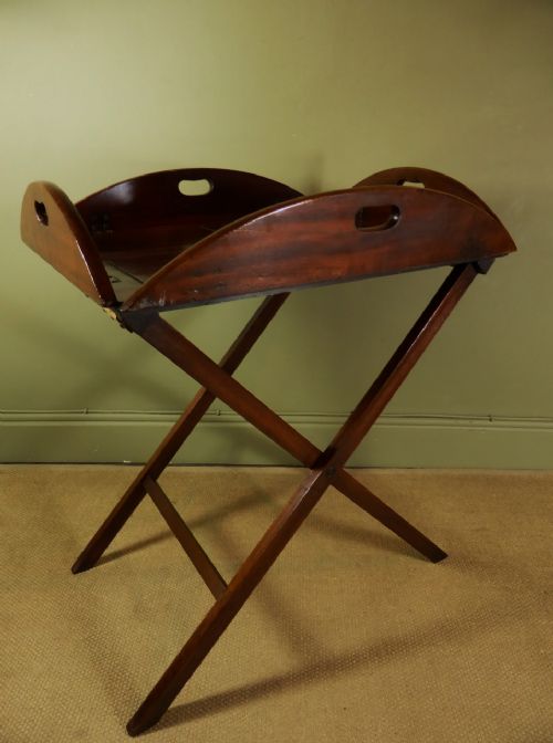 George III Mahogany Butlers Tray & Stand