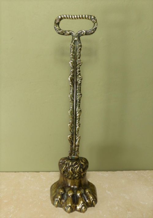 19th C Lions Paw Door Stop