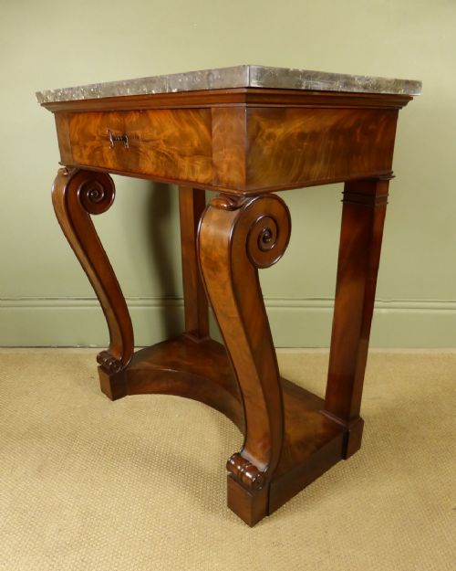 Early 19th Mahogany & Marble Console Table
