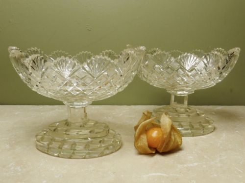 Pair of Regency Cut Glass Bowls