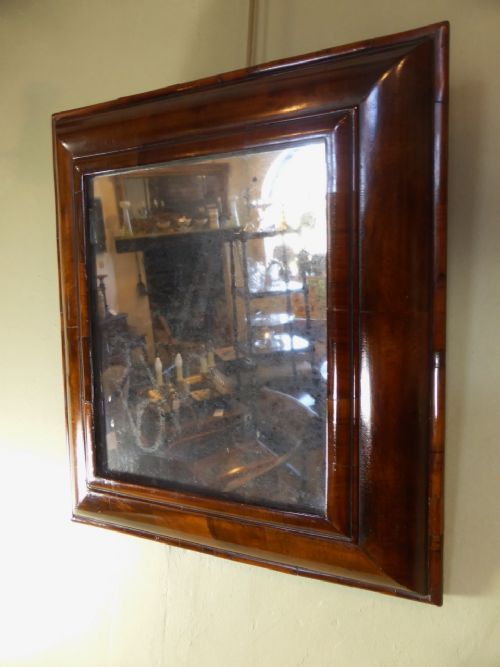 George I Walnut Cushion Mirror
