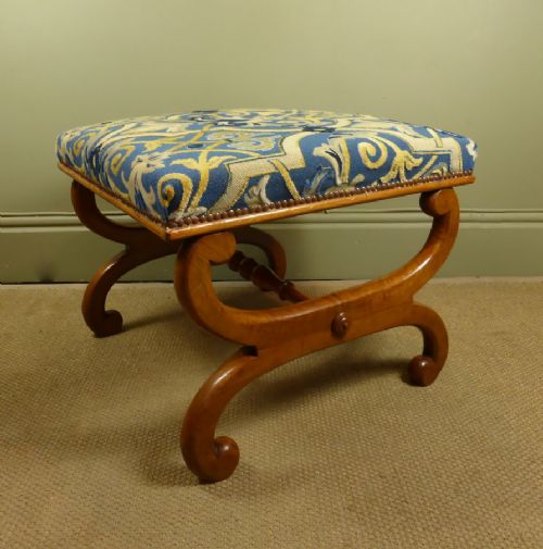 William IV Walnut Stool