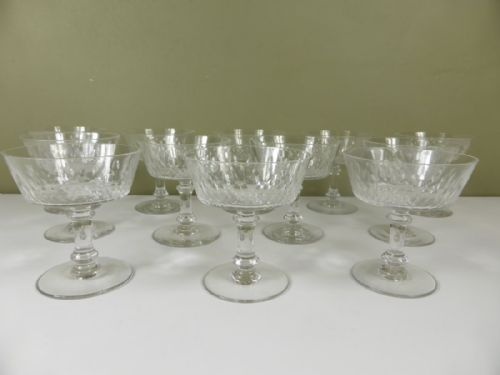 Set of 12 19th C Champagne Glasses