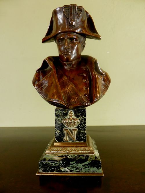 19th C Bronze Bust of Napoleon