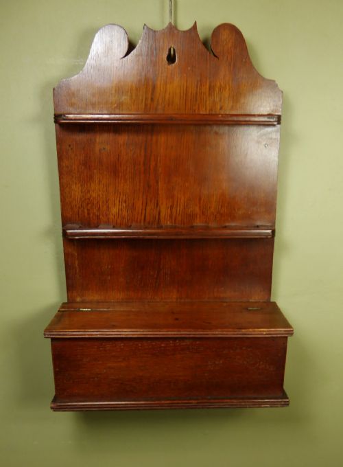 18th C Oak Spoon Rack