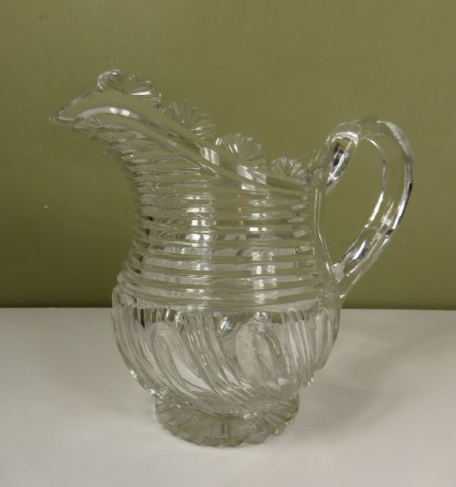19th C Cut Glass Water Jug