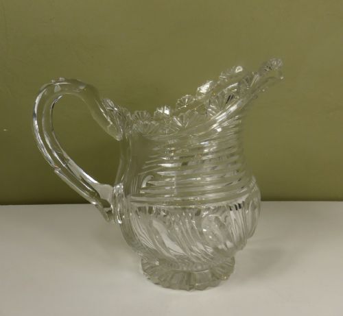fig 1. 19TH C CUT GLASS WATER JUG