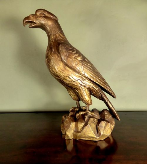 18th C Carved Gilt Wood Eagle