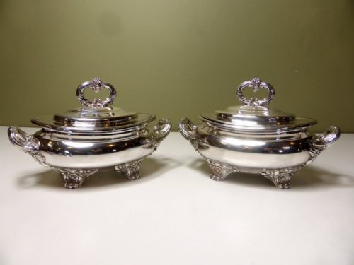 Pair of Silver Tureens, Sheffield 1811