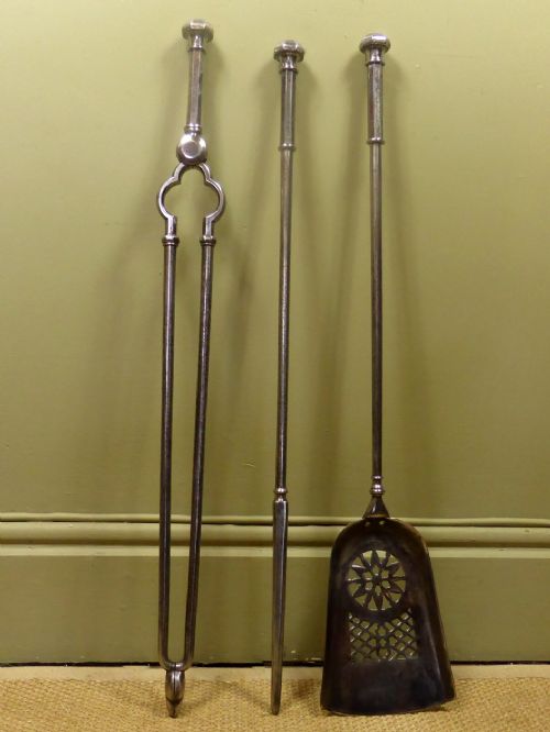 Set of 19th C Steel Fire Tools