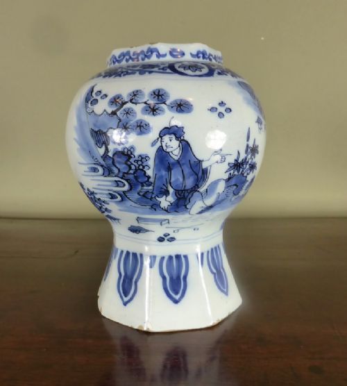 18th C Delft Vase