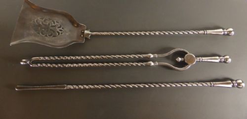 Set of 19th C Steel Fire Tools