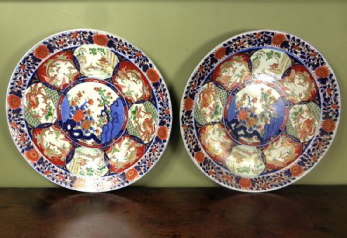 Large Pair of Imari Chargers