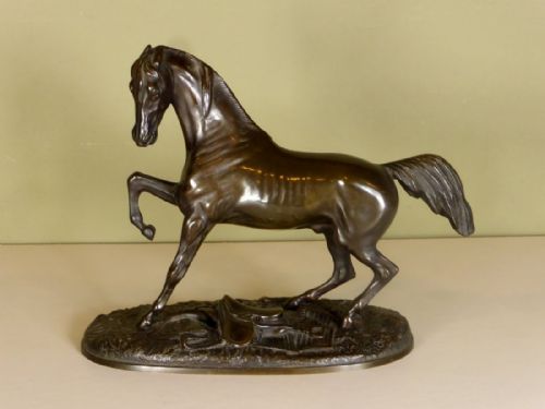 19th C Bronze of a Stallion Horse