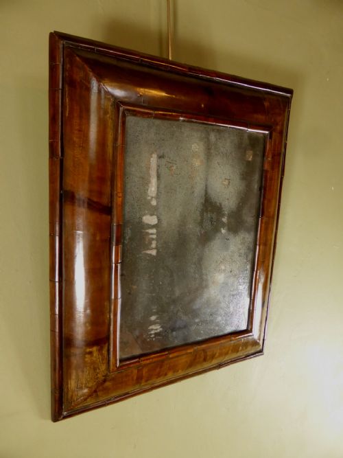 18th C Wanut Cushion Mirror