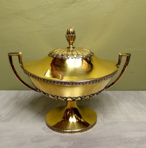Regency Silver Gilt Vase & Cover