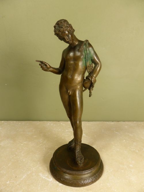 19th C Bronze of Narcissus