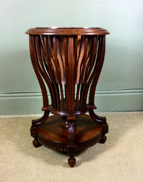 19th C Mahogany Wine Cooler, Jardiniere
