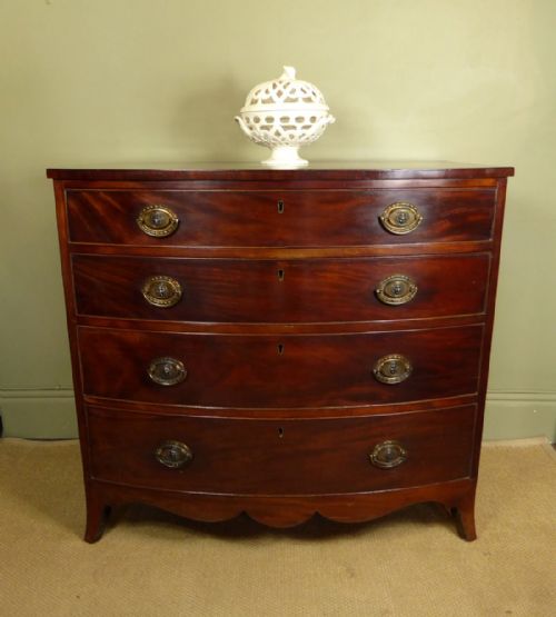 Regency Mahogany Bow Front Chest