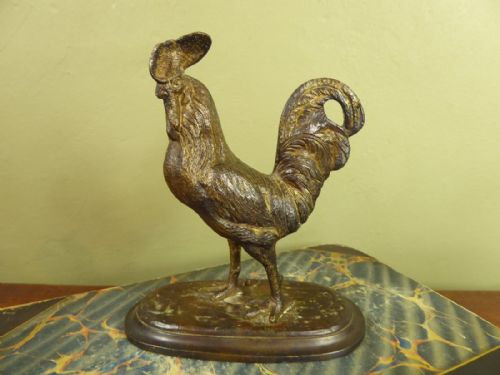 19th C Bronze Cockerel