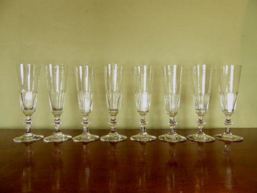 Set of 19th C Champagne Glasses