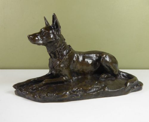 19th C Bronze of a Dog