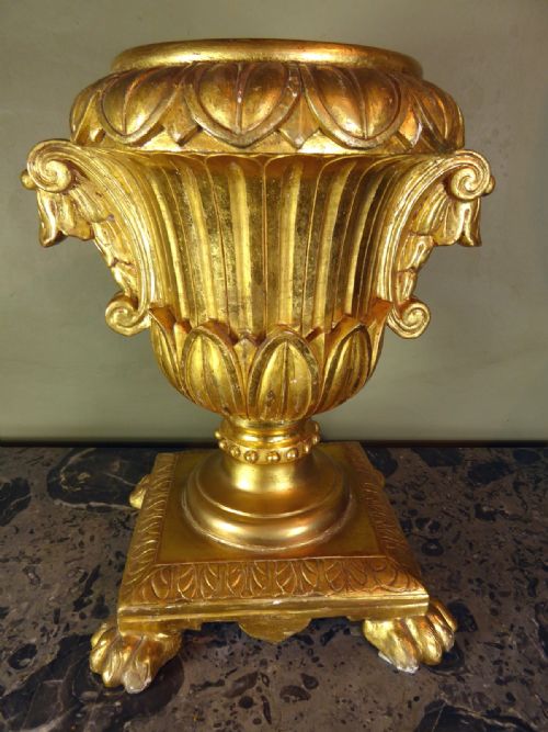 19th C Gilt Wood Pedestal
