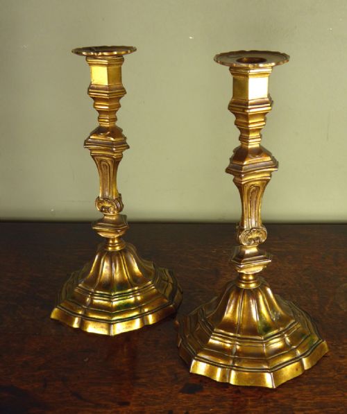 Pair of 18th C Candlesticks