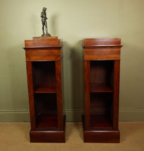 Pair of 19th C Pedestal Cabinets