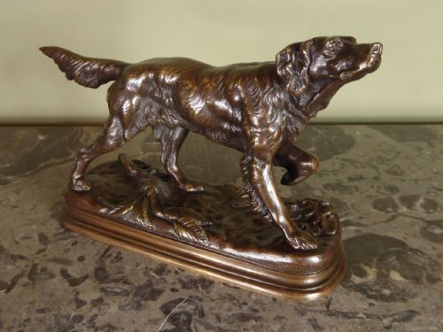 19th C Bronze of a Dog