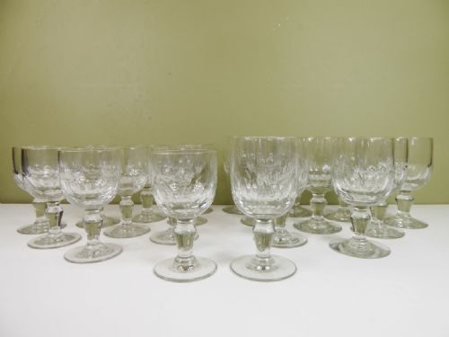 Set of 19th C Wine Glasses