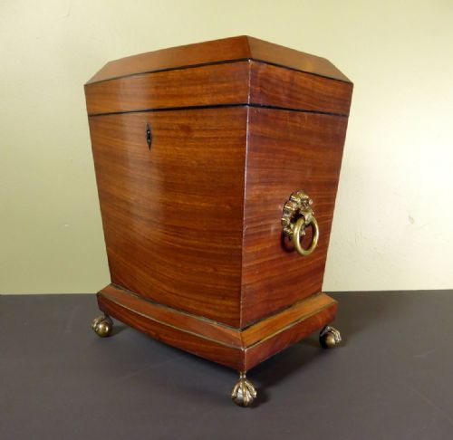 19th C Mahogany Bow Front Box