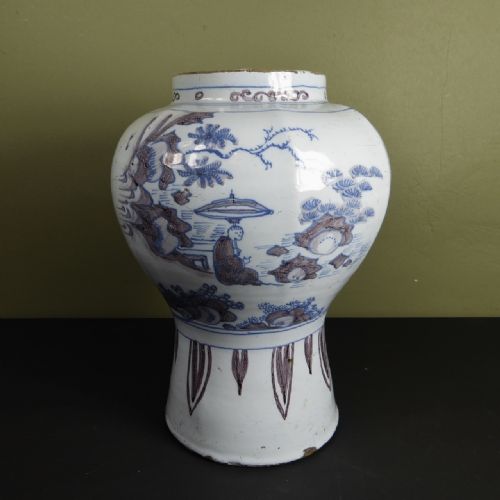 18th C Delft Vase