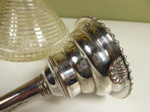 19th C Silver Plated Wine Funnel