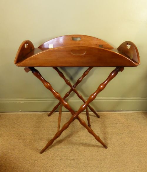 19th C Mahogany Butlers Tray & Stand