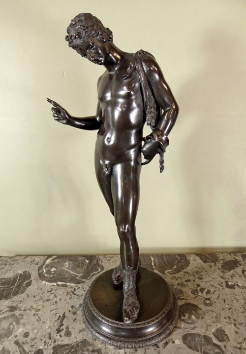 19th C Bronze of Narcissus