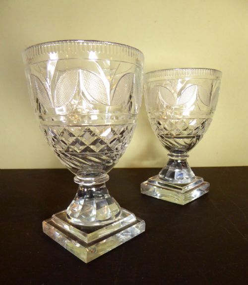 Pair of 19th C Glass Vases
