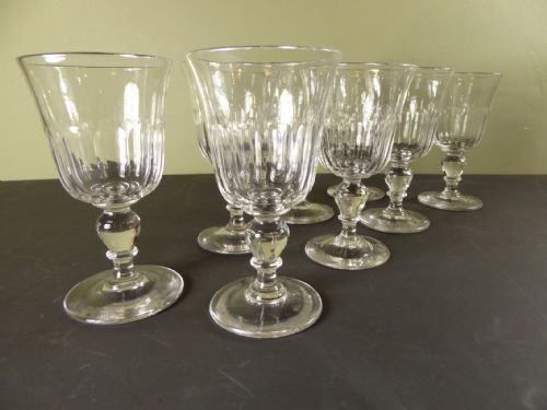 Set of Eight Wine Glasses C 1800