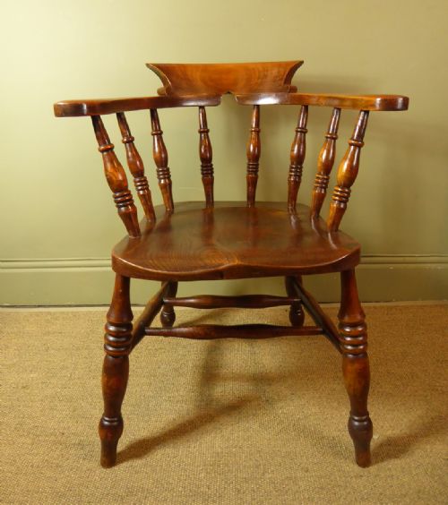 19th C Smokers Bow, Captains Chair