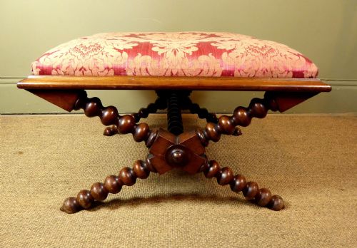 19th C Rosewood Centre Stool