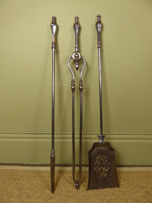 Set of George III Steel Fire Tools