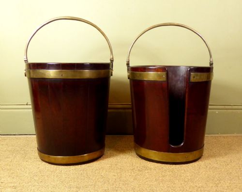 Pair of George III Mahogany Buckets