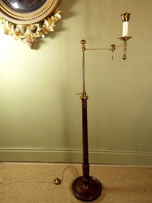 Mahogany & Brass Reading Light