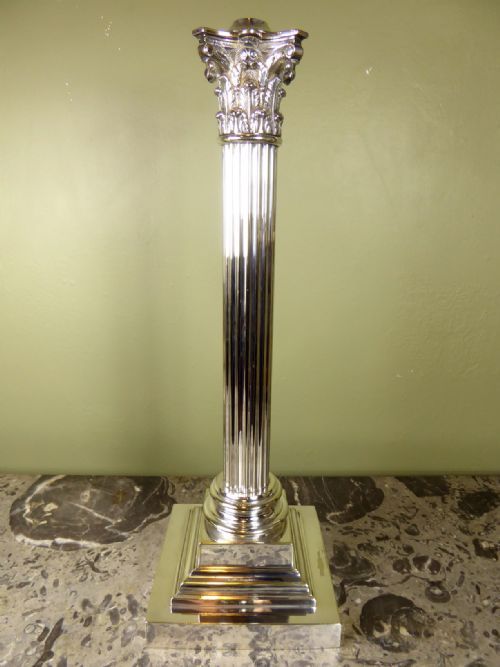 Silver Plated Lamp Base