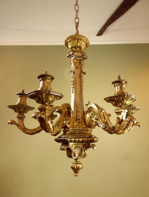 fig 1. 19TH C BRONZE CENTRE LIGHT