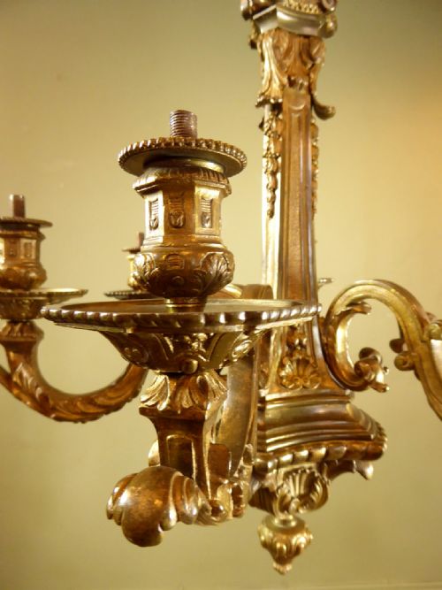 fig 2. 19TH C BRONZE CENTRE LIGHT