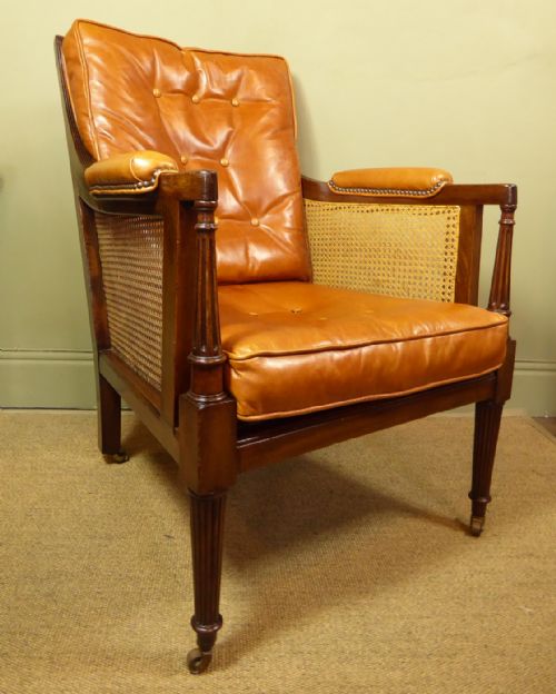 19th C Bergere Library Chair
