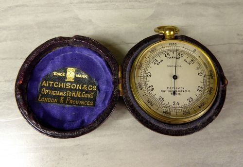 19th C Pocket Barometer