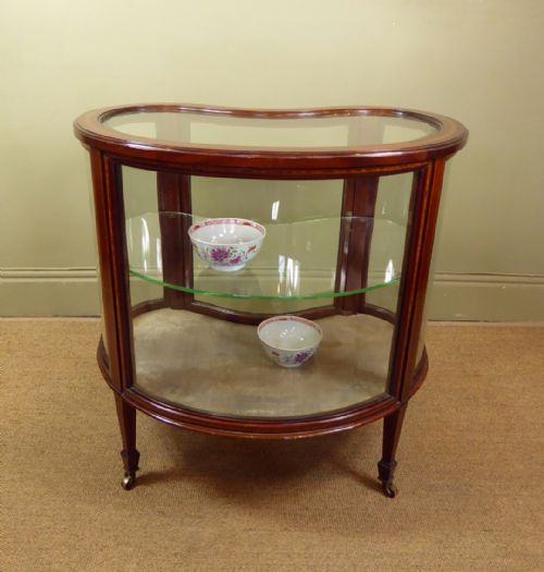 Mahogany & Inlaid Display Cabinet
