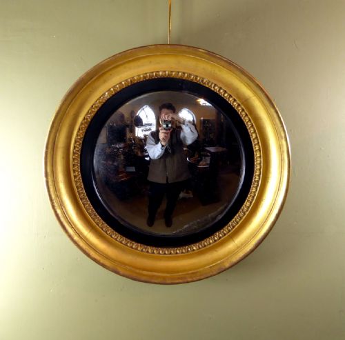 Regency Gilt Convex Mirror
